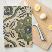 Dekoratives florales persisches Fliesendesign Handtuch (Viertel Falte)