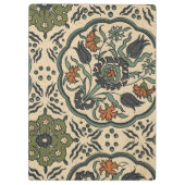 Dekoratives florales persisches Fliesendesign Klemmbrett (Rückseite)