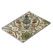 Dekoratives florales persisches Fliesendesign Notizblock (Linke Seite)