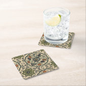 Dekoratives florales persisches Fliesendesign Rechteckiger Pappuntersetzer (Vor Ort)