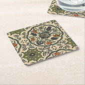 Dekoratives florales persisches Fliesendesign Rechteckiger Pappuntersetzer (angewinkelt)