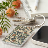 Dekoratives florales persisches Fliesendesign Schlüsselanhänger (Vorderseite rechts)