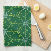 Dekoratives, floratives, nahtloses Muster Geschirrtuch (Viertel Falte)