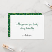 Dekoratives, floratives, nahtloses Muster Karte (Vorderseite/Rückseite Beispiel)