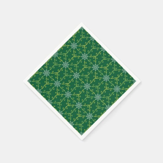 Dekoratives, floratives, nahtloses Muster Serviette (Ecke)