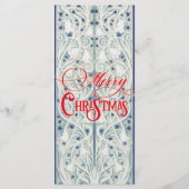 Dekoratives Foliage Weihnachtsfest Menükarte (Rückseite)