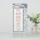 Dekoratives Foliage Weihnachtsfest Menükarte (Stehend Vorderseite)