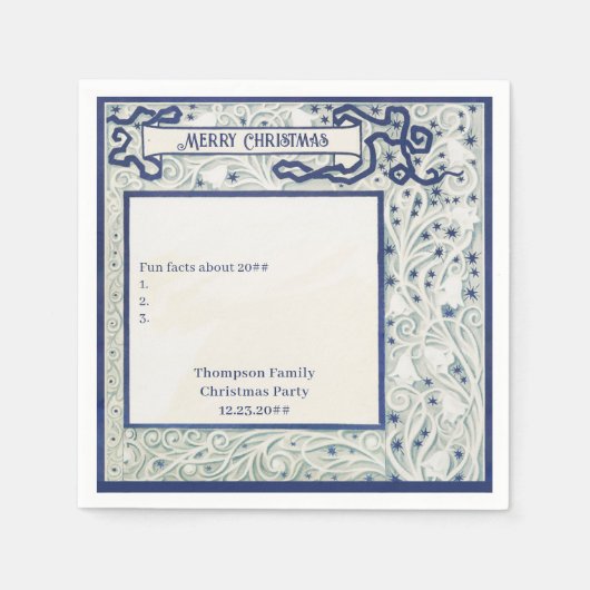 Dekoratives Foliage Weihnachtsfest Serviette (Vorderseite)