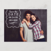 Dekoratives Foto-Overlay-Hochzeit speichern Sie da Ankündigungspostkarte (Vorderseite)