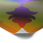 Dekoratives Fraktal der Blume Poster (Ecke)