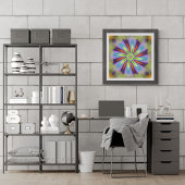 Dekoratives Fraktal der Blume Poster