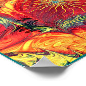 Dekoratives Fraktal Design Poster (Ecke)