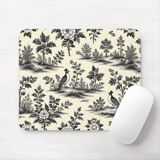 Dekoratives französisches Toile-Muster Mousepad (Mit Mouse)