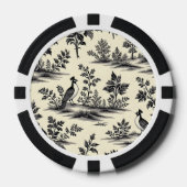 Dekoratives französisches Toile-Muster Pokerchips (Vorderseite)