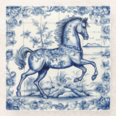 Dekoratives französisches Toilkarussell Glasuntersetzer (Vorderseite)