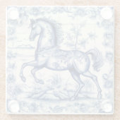 Dekoratives französisches Toilkarussell Glasuntersetzer (Rückseite)