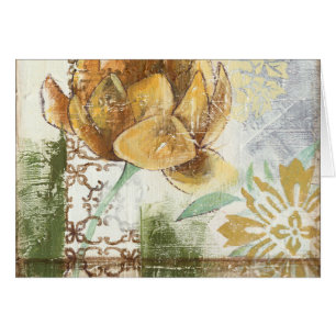 Dekoratives Fresco-Design mit Globe-Blume