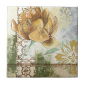 Dekoratives Fresco-Design mit Globe-Blume Fliese (Vorderseite)
