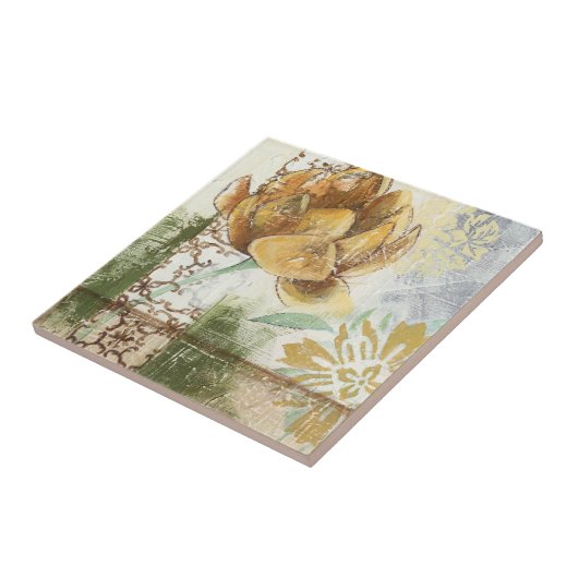 Dekoratives Fresco-Design mit Globe-Blume Fliese (Seite)