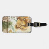 Dekoratives Fresco-Design mit Globe-Blume Gepäckanhänger (Vorderseite horizontal)