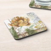 Dekoratives Fresco-Design mit Globe-Blume Getränkeuntersetzer (Linke Seite)