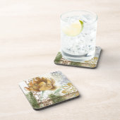 Dekoratives Fresco-Design mit Globe-Blume Getränkeuntersetzer (Rechte Seite)