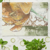 Dekoratives Fresco-Design mit Globe-Blume Küchentuch (Gefaltet)