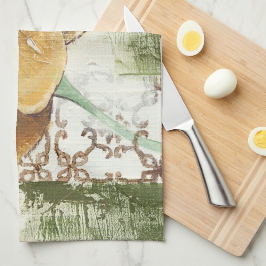 Dekoratives Fresco-Design mit Globe-Blume Küchentuch (Viertel Falte)