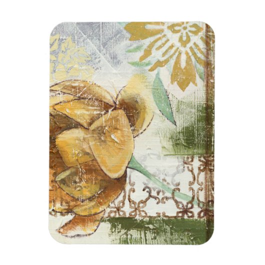 Dekoratives Fresco-Design mit Globe-Blume Magnet (Vertikal)