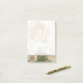 Dekoratives Fresco-Design mit Globe-Blume Post-it Klebezettel (Auf Schreibtisch)