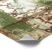 Dekoratives Fresco-Design mit Globe-Blume Poster (Ecke)