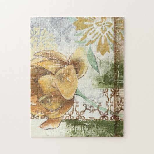 Dekoratives Fresco-Design mit Globe-Blume Puzzle (Vertikal)