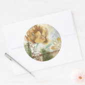 Dekoratives Fresco-Design mit Globe-Blume Runder Aufkleber (Umschlag)