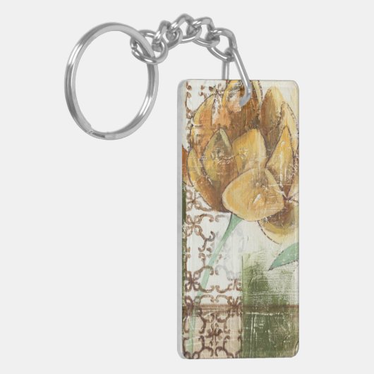 Dekoratives Fresco-Design mit Globe-Blume Schlüsselanhänger (Vorderseite links)