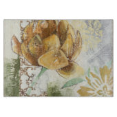 Dekoratives Fresco-Design mit Globe-Blume Schneidebrett (Vorderseite)