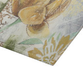 Dekoratives Fresco-Design mit Globe-Blume Schneidebrett (Ecke)