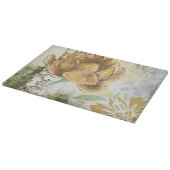 Dekoratives Fresco-Design mit Globe-Blume Schneidebrett (Ecke)