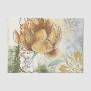 Dekoratives Fresco-Design mit Globe-Blume Seidenpapier