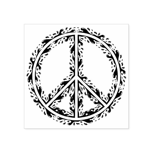 Dekoratives Friedenszeichen Gummistempel (Prägung)