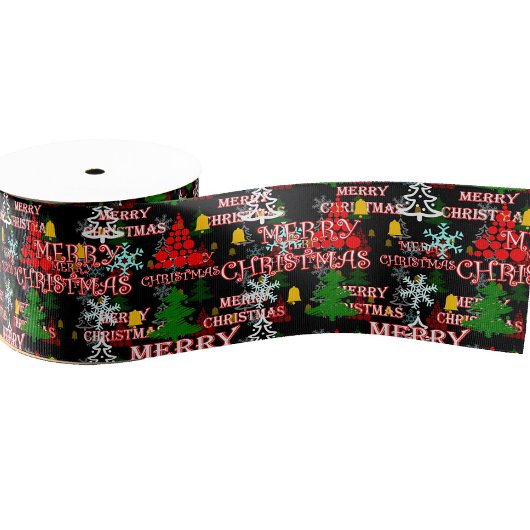 Dekoratives Frohe Weihnachten Textmuster Design  Ripsband