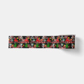 Dekoratives Frohe Weihnachten Textmuster Design  Ripsband (Vorderseite)