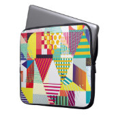 Dekoratives geometrisches, abstrakt nahtloses Must Laptopschutzhülle (Vorderseite Links)