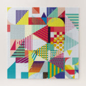 Dekoratives geometrisches, abstrakt nahtloses Must Puzzle (Horizontal)