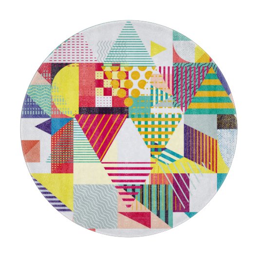 Dekoratives geometrisches, abstrakt nahtloses Must Schneidebrett (Vorderseite)