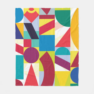 Dekoratives geometrisches abstraktes Vintage-Muste Fleecedecke