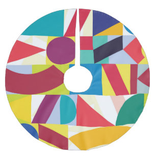 Dekoratives geometrisches Abstraktes Vintages Must Polyester Weihnachtsbaumdecke