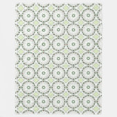 Dekoratives geometrisches Blumenmuster Fleecedecke (Vorderseite)