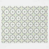 Dekoratives geometrisches Blumenmuster Fleecedecke (Vorderseite (Horizontal))