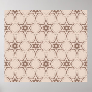 Dekoratives geometrisches Blumenmuster. Nahtloser  Poster