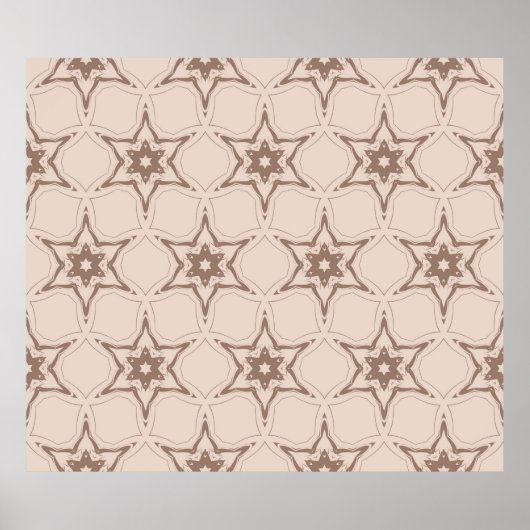 Dekoratives geometrisches Blumenmuster. Nahtloser Poster (Vorne)